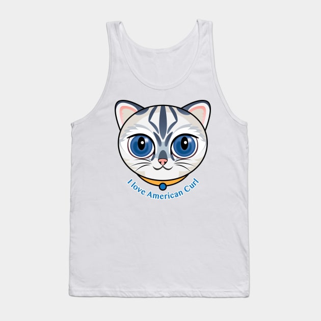 I Love American Curl Tank Top by zoneo